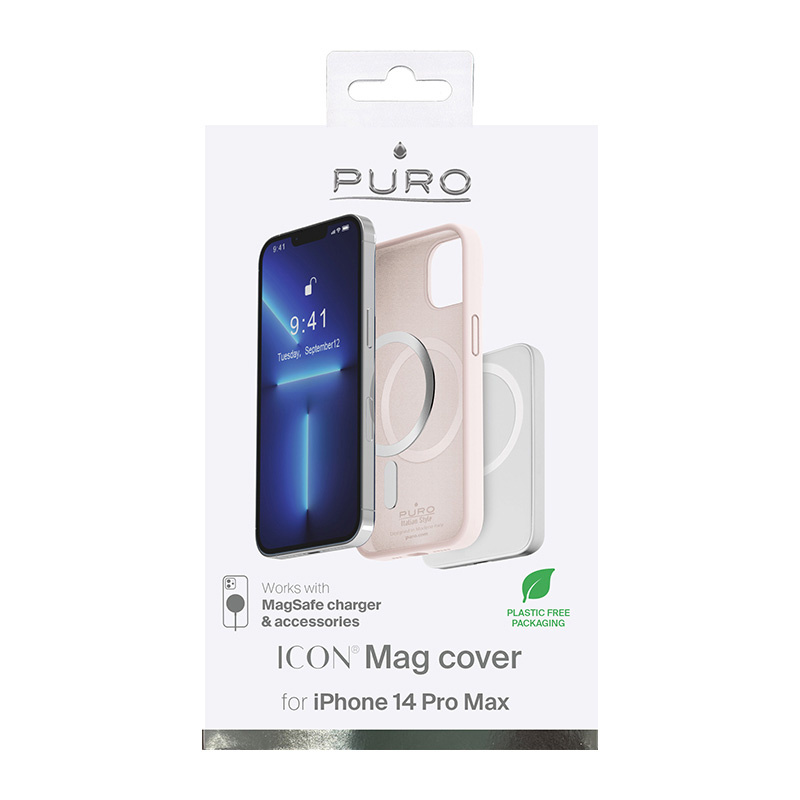 Puro ICON MAG MagSafe Silicone Case for Apple iPhone 14 Pro Max, Dusty Pink