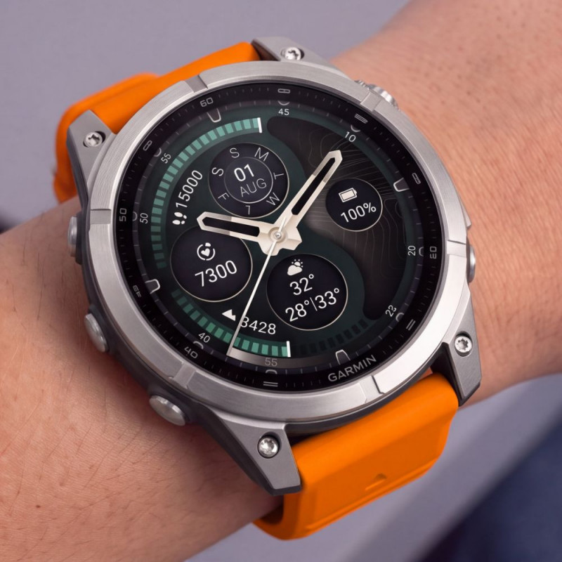 Tech-Protect Silicone Garmin Fenix 5 / 6 / 6 Pro / 7 / 8 / 8 Pro / E / 9 / 9 Pro 51 mm Strap, Signal Orange
