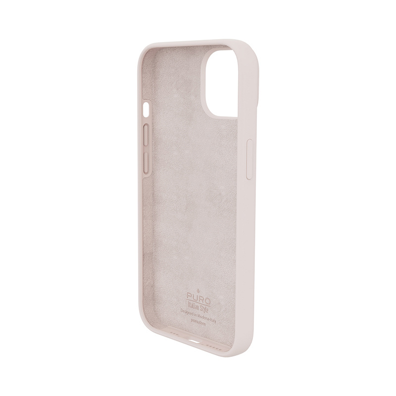 Puro ICON Antimicrobial Cover for Apple iPhone 14 Plus / 15 Plus, Pink Sand