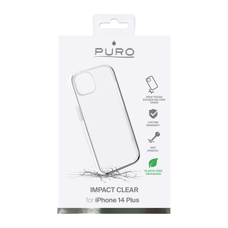 Puro Impact Clear Case for Apple iPhone 14 Plus / 15 Plus, Transparent