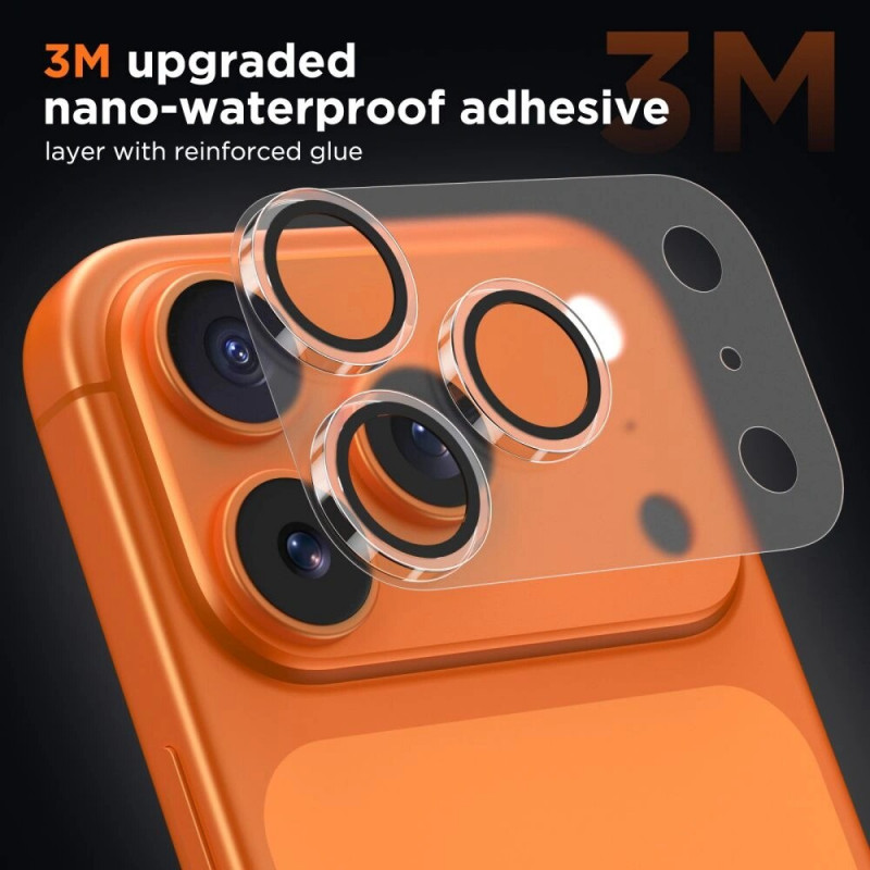 Tech-Protect Camfull Fit+ Camera Cover for Apple iPhone 17 Pro, Matte Clear