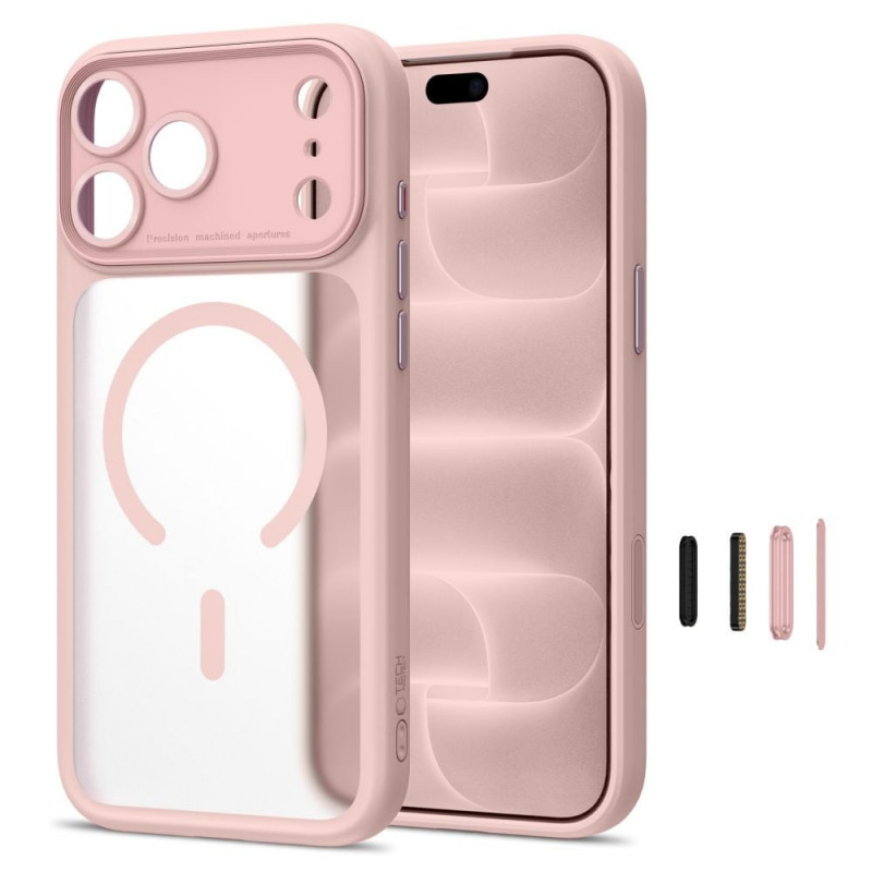 Tech-Protect MagPeak MagSafe CC Apple iPhone 17 Pro Max / 18 Pro Max Case THP6115, Matte Pink