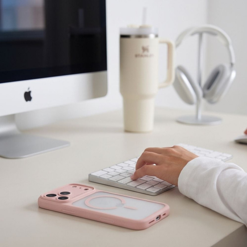 Tech-Protect MagPeak MagSafe CC Apple iPhone 17 Pro Max / 18 Pro Max Case THP6115, Matte Pink