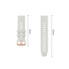 Tech-Protect Silicone Watch Strap for Garmin Fenix 5s / 5s Plus / 6s / 6s Pro / 7s / 8 / 9 / 9 Pro 43 mm, Fog Grey