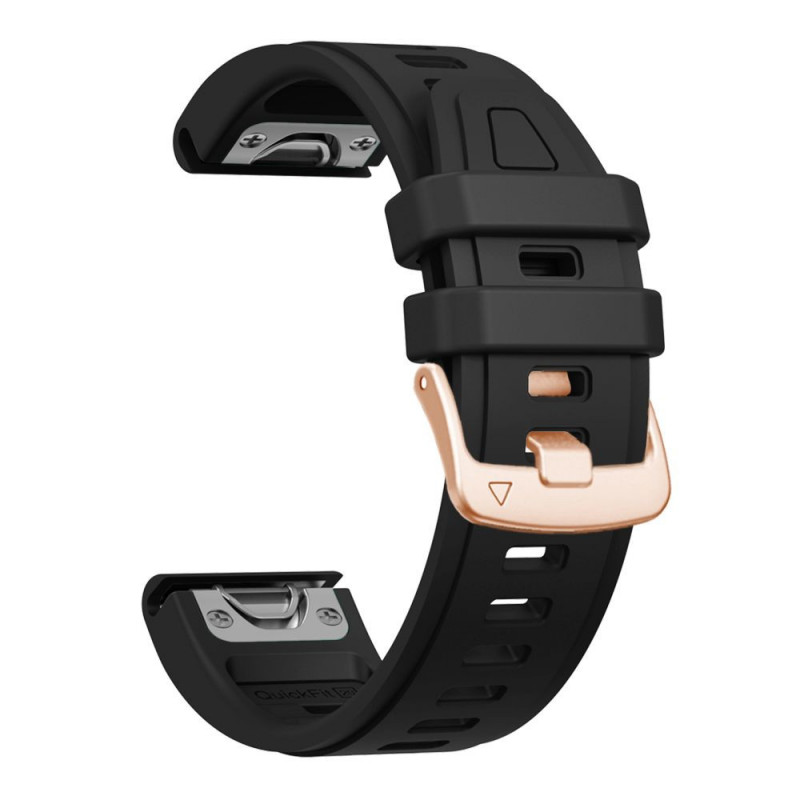 Tech-Protect Silicone Watch Strap for Garmin Fenix 5s / 5s Plus / 6s / 6s Pro / 7s / 8 / 9 / 9 Pro 43 mm, Black