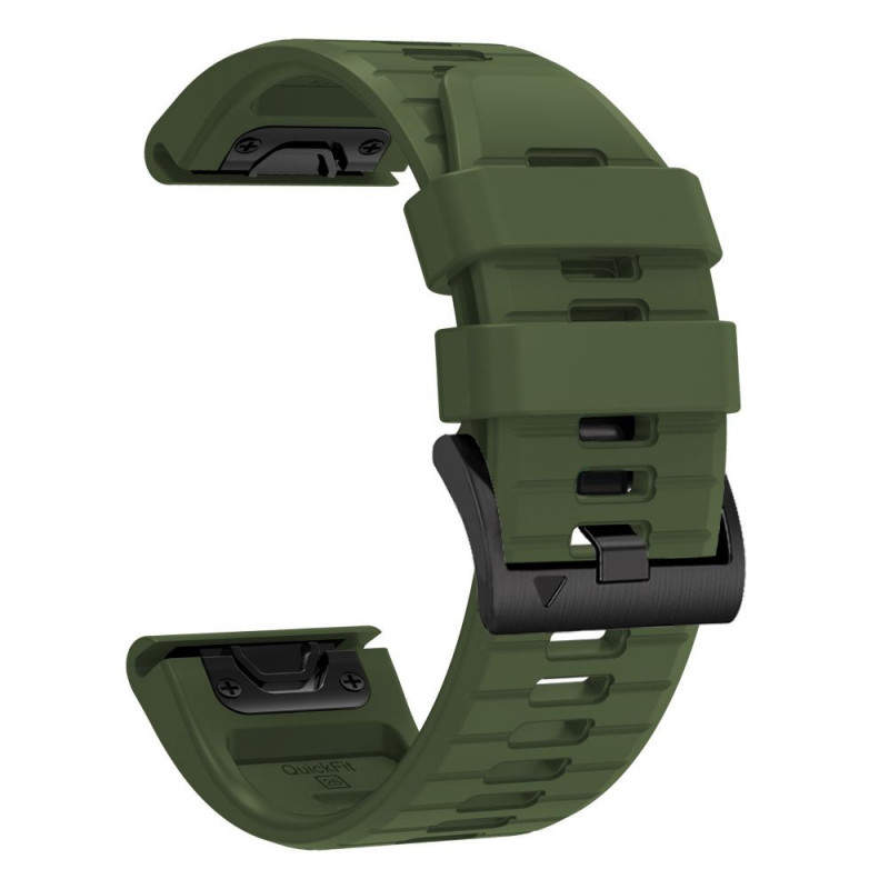 Tech-Protect Silicone Watch Strap for Garmin Fenix 5 / 6 / 6 Pro / 7 / 8 / 8 Pro / E / 9 / 9 Pro 47 mm, Military Green