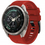 Tech-Protect Silicone Watch Strap for Garmin Fenix 5 / 6 / 6 Pro / 7 / 8 / 8 Pro / E / 9 / 9 Pro 47 mm, Crimson Red