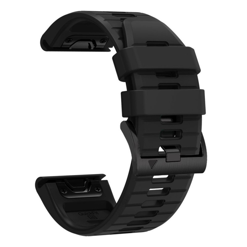 Tech-Protect Silicone Watch Strap for Garmin Fenix 5 / 6 / 6 Pro / 7 / 8 / 8 Pro / E / 9 / 9 Pro 47 mm, Obsidian Black