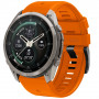 Tech-Protect Silicone Watch Strap for Garmin Fenix 5 / 6 / 6 Pro / 7 / 8 / 8 Pro / E / 9 / 9 Pro 47 mm, Signal Orange