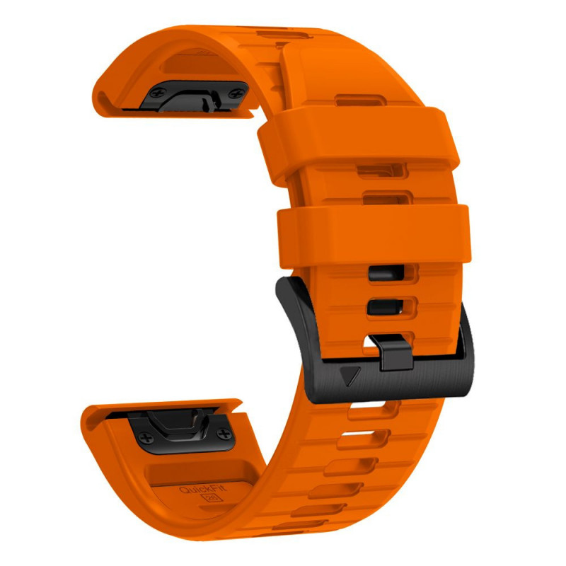 Tech-Protect Silicone Watch Strap for Garmin Fenix 5 / 6 / 6 Pro / 7 / 8 / 8 Pro / E / 9 / 9 Pro 47 mm, Signal Orange