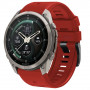 Tech-Protect Silicone Watch Strap for Garmin Fenix 5 / 6 / 6 Pro / 7 / 8 / 8 Pro / E / 9 / 9 Pro 51 mm, Crimson Red