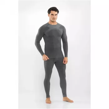 Viking Altis Man Set men's merino base layer set, dark green, L