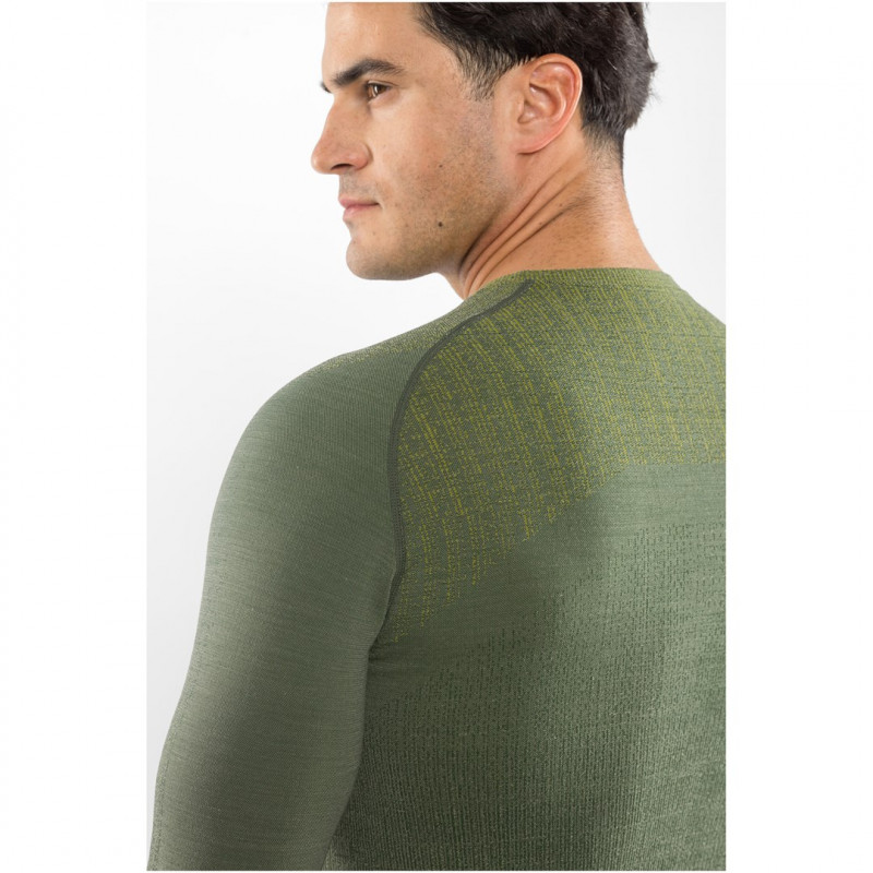 Viking Altis Man Set men's merino base layer set, dark green, M
