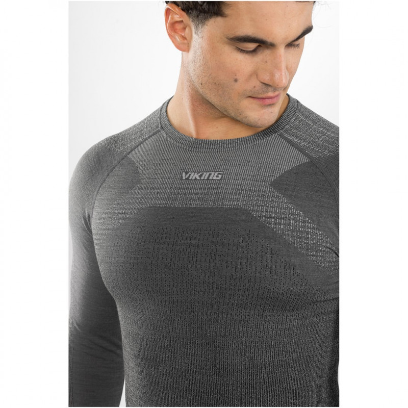 Viking Altis Man Set men's merino base layer set, black, M