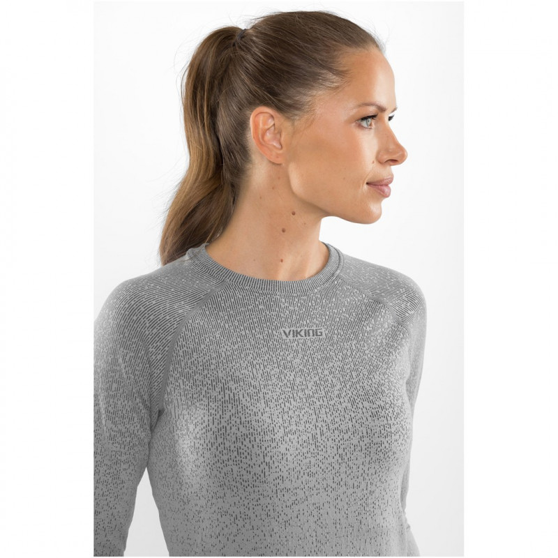 Viking Altis Lady Set women's merino base layer set, grey, M
