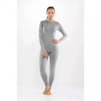 Viking Altis Lady Set women's merino base layer set, grey, L