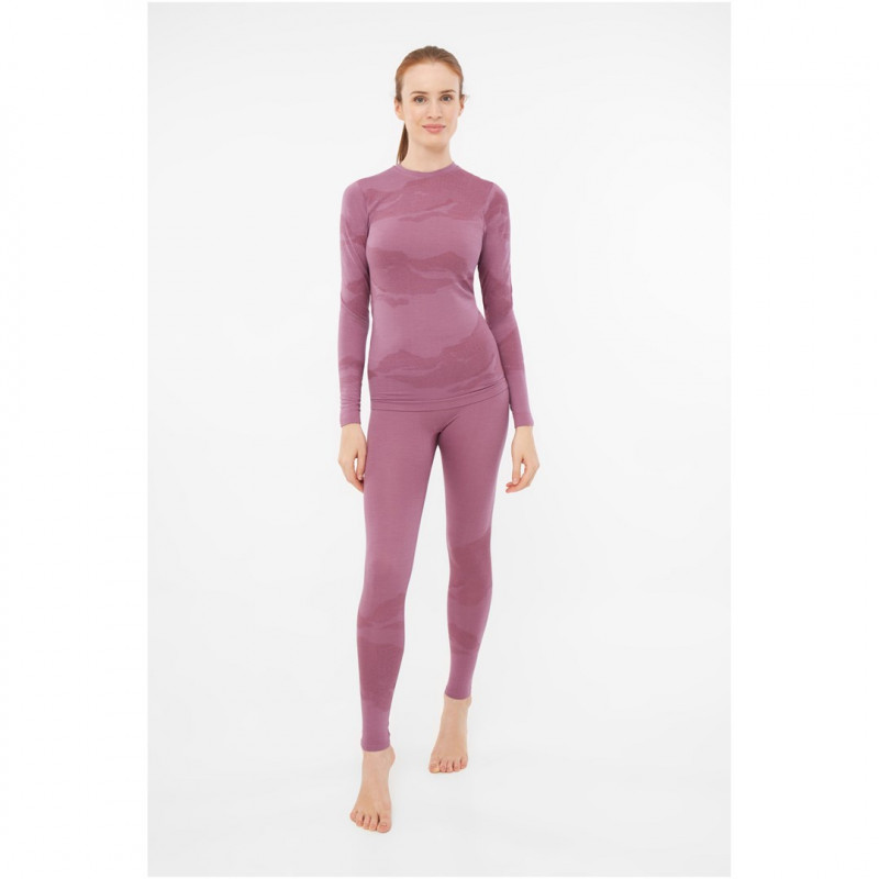 Viking Altis Lady Set women's merino base layer set, pink, M