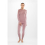 Viking Altis Lady Set women's merino base layer set, pink, L