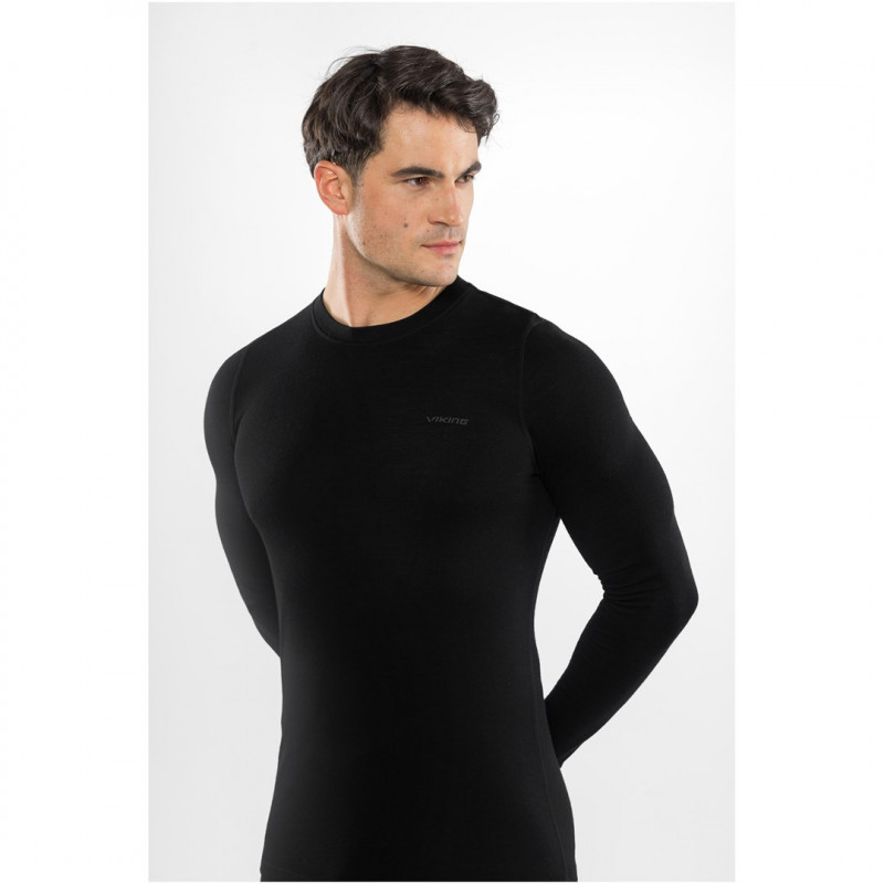 Viking Meriboo Man Set men's merino base layer set, black, M