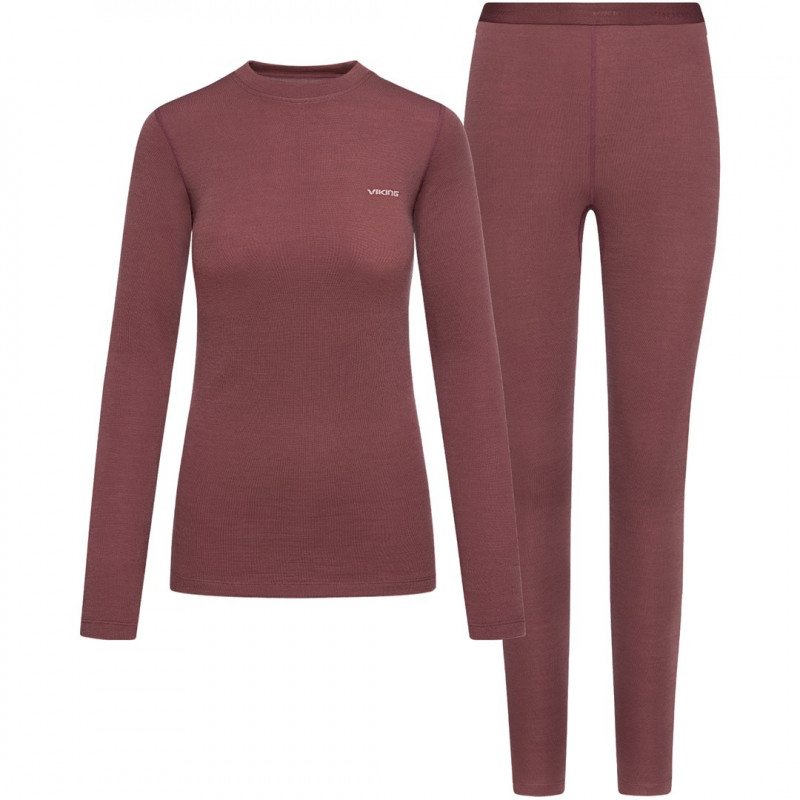 Viking Meriboo Lady Set Merino women's base layer set, pink, M