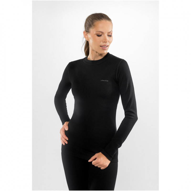 Viking Meriboo Lady Set Merino women's base layer set, black, L