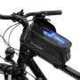 Wozinsky WBB28BK bike frame bag with phone case, 1.7 L, black