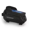Wozinsky WBB28BK bike frame bag with phone case, 1.7 L, black