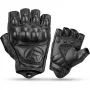 Rockbros 16220006003 eco-leather motorcycle gloves, size L, black