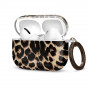 Tech-Protect Lamano Case for Apple AirPods Pro 3 with Carabiner, Exotic Touch (Black and Brown)