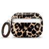 Tech-Protect Lamano Case for Apple AirPods Pro 3 with Carabiner, Exotic Touch (Black and Brown)
