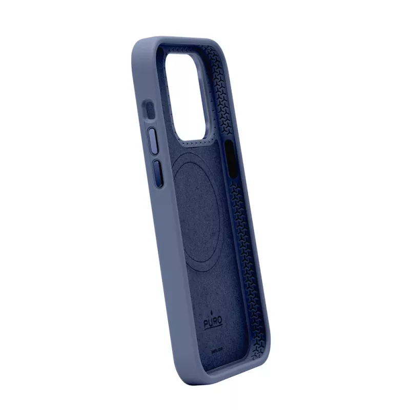 Puro Icon Mag Pro MagSafe Silicone Case for Apple iPhone 15 Pro Max, Dark Blue