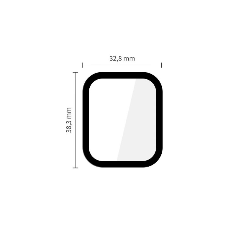 Tech-Protect Glass Flex+ Hybrid Glass for Apple Watch 4 / 5 / 6 / SE 1 / 2 / 3 40 mm, Black (2 pcs)