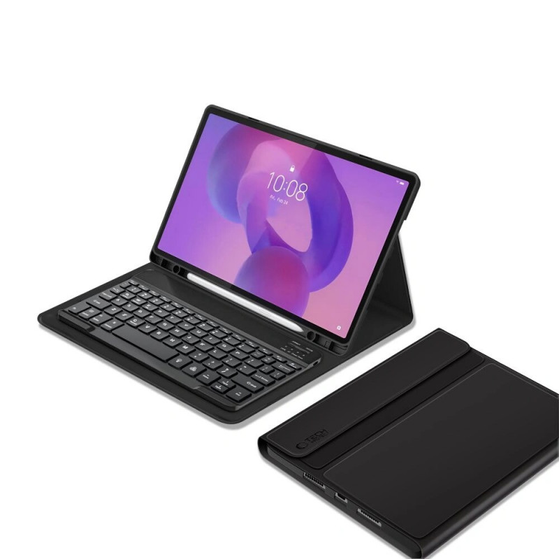 Tech-Protect SmartCase Pen + Keyboard for Lenovo Idea Tab Plus 12.1 (TB-361), Black