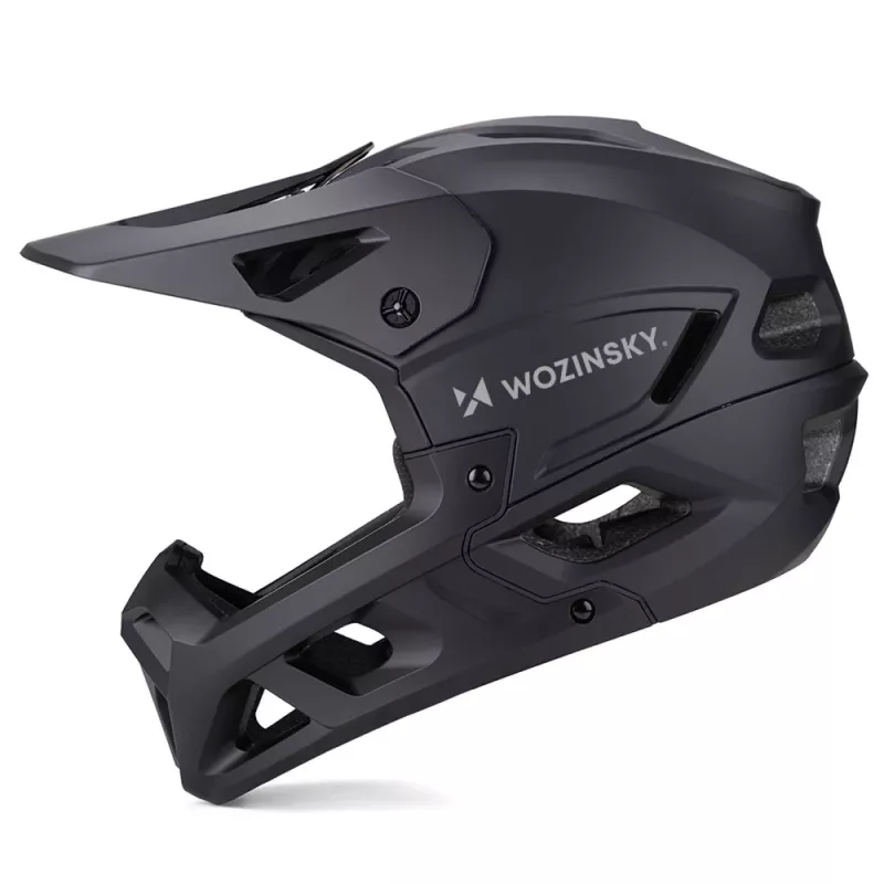 Wozinsky Full Face Bike Helmet with Detachable Visor, 60-62 cm, black