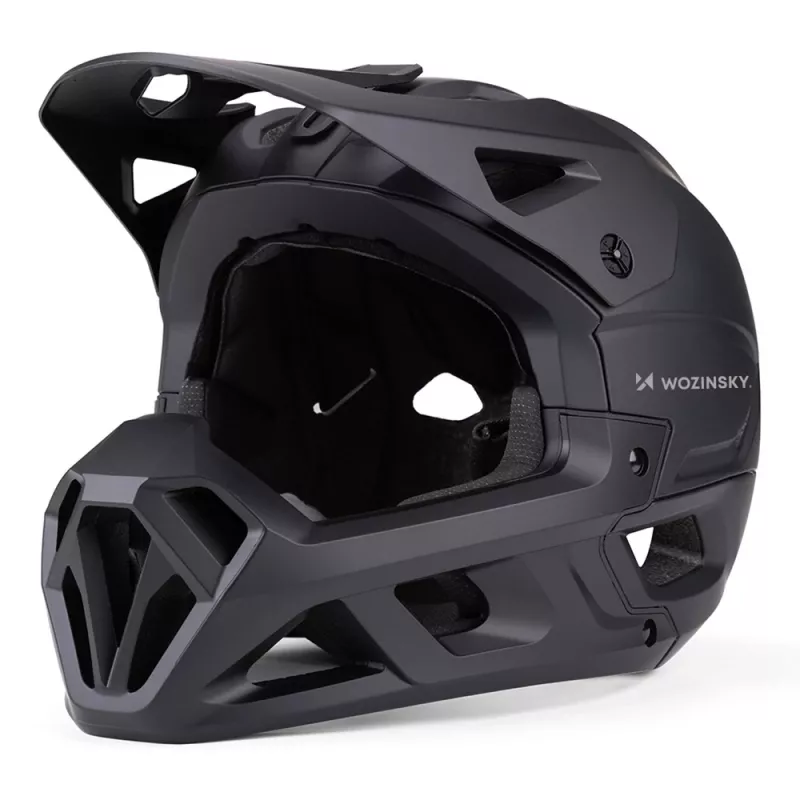 Wozinsky Full Face Bike Helmet with Detachable Visor, 60-62 cm, black
