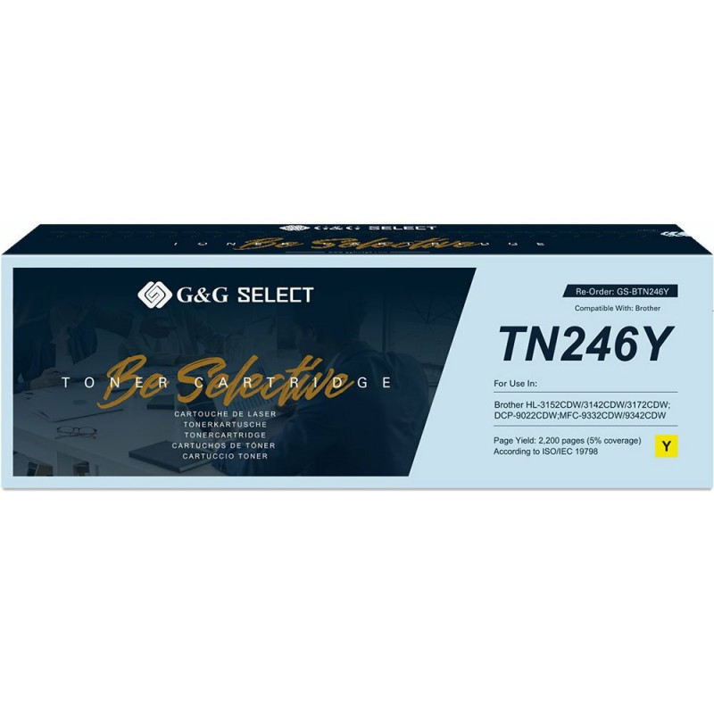 G&G Select Compatible Toner for Brother TN-246Y, Yellow (21143)