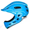 Wozinsky Kids Full Face Bike Helmet with USB Rear Light, size S (52-56 cm), blue