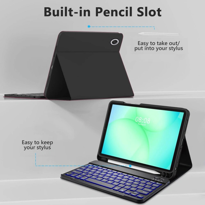 Tech-Protect SmartCase Pen + Keyboard for Samsung Galaxy Tab A9+ / A11+ 11.0 (X210 / X215 / X216 / X230 / X235 / X236), Black