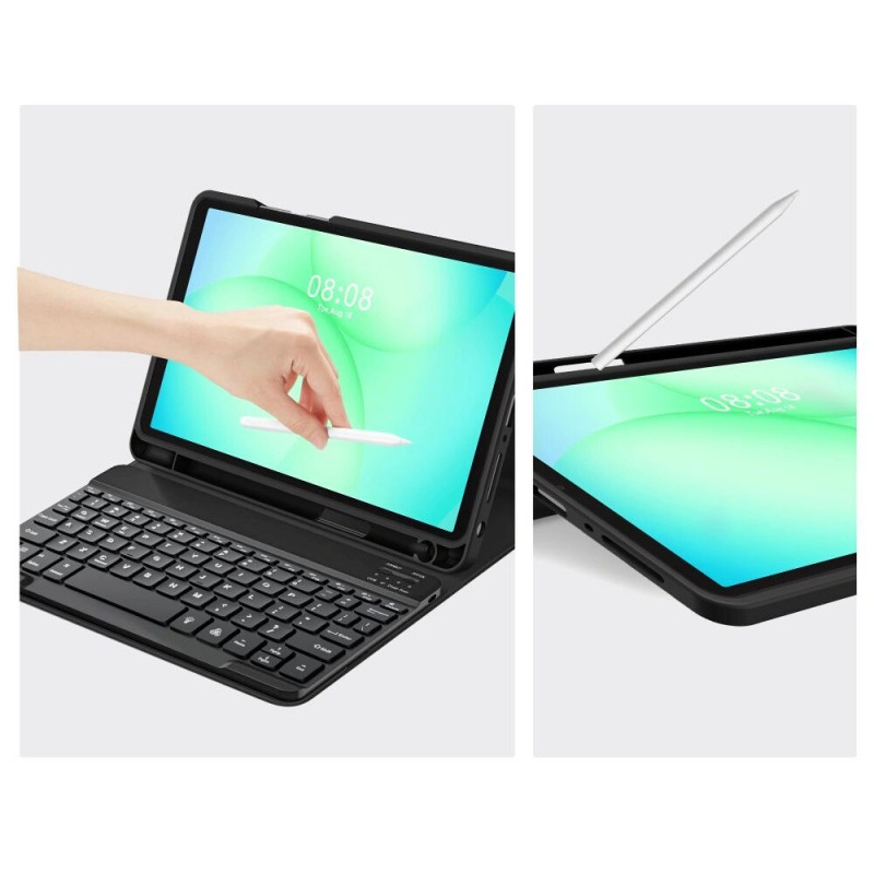 Tech-Protect SmartCase Pen + Keyboard for Samsung Galaxy Tab A9+ / A11+ 11.0 (X210 / X215 / X216 / X230 / X235 / X236), Black