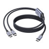 UGREEN L533 2in1 USB-C Cable, USB-C to 2x USB-C PD 140W, 2 m, Black