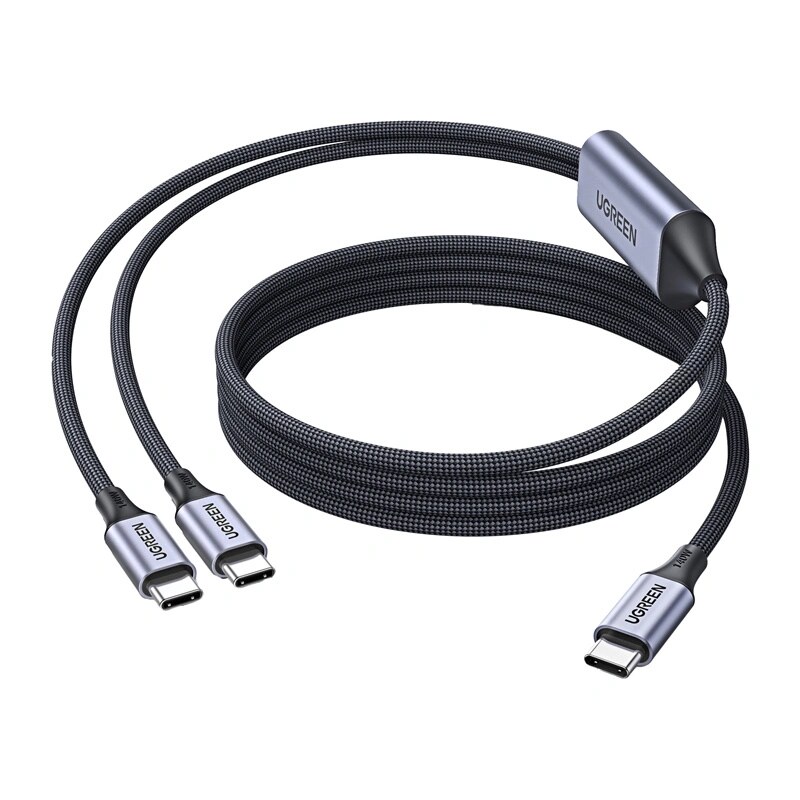 UGREEN L533 2in1 USB-C Cable, USB-C to 2x USB-C PD 140W, 2 m, Black