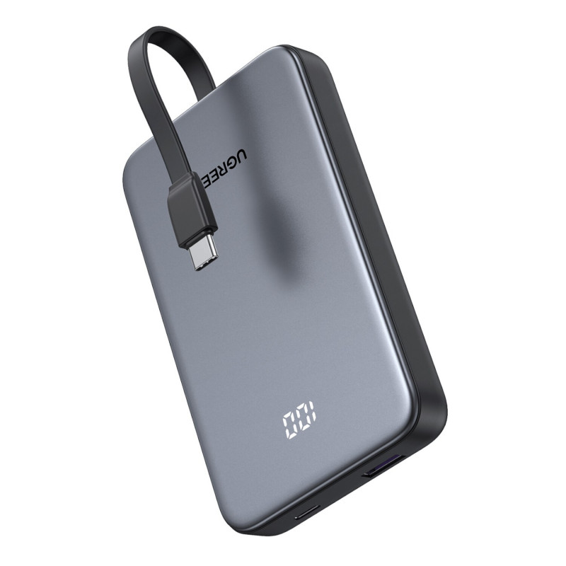 UGREEN PB526 10000mAh 20W Power Bank with Built-in USB-C Cable