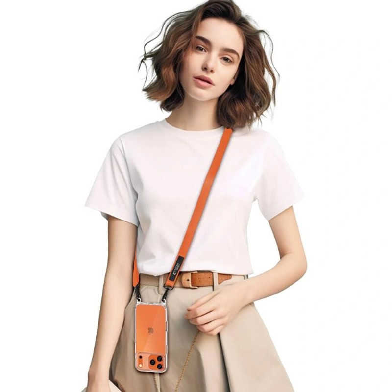 Tech-Protect C6S Rope Crossbody Phone Lanyard, Cosmic Orange