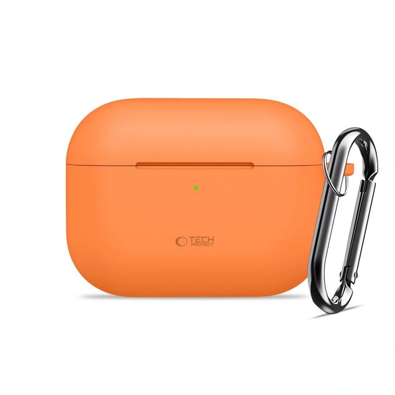 Tech-Protect Silicone Hook case for Apple AirPods Pro 3, Cosmic Orange