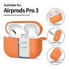 Tech-Protect Silicone Hook case for Apple AirPods Pro 3, Cosmic Orange