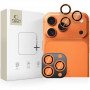 Tech-Protect Camring Fit+ camera lens covers for Apple iPhone 14 Pro / 14 Pro Max / 15 Pro / 15 Pro Max / 16 Pro / 16 Pro Max / 17 Pro / 17 Pro Max, Cosmic Orange