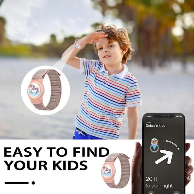 Tech-Protect Nylon For Kids strap for Apple AirTag 1 / 2, Magic Pony