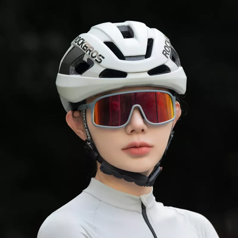 Rockbros LK-15 Carbon Fiber Bike Helmet 58-62cm, Light Gray