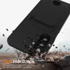 Hurtel Samsung Galaxy A37 5G TPU Case with Card Holder and Crossbody Lanyard, black