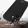 iPhone 17 TPU Case with Card Holder and Crossbody Lanyard, black